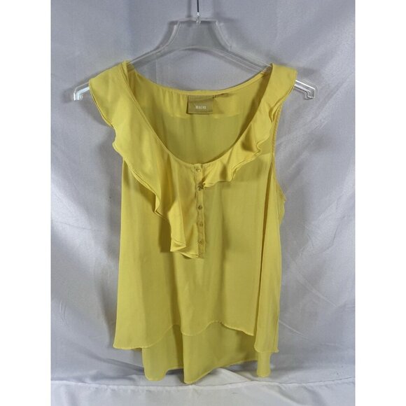 Maeve by Anthropologie Women Size 14 Yellow Sleeveless Blouse - Picture 1 of 6